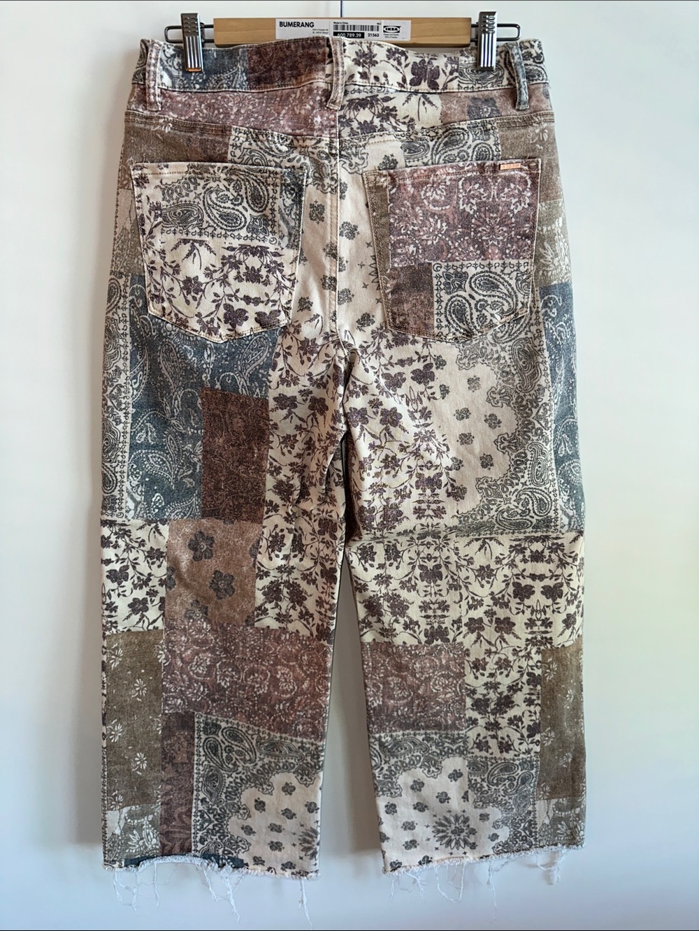 NWOT Risen High Rise Wide Leg Ankle Pants in Earth Block Print - Size 11/30 - Picture 10 of 16